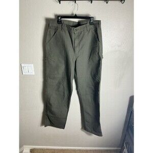 Carhartt Washed Duck Utility Work Pants Loose Fit Green Men Size 36x32 BN0011-M